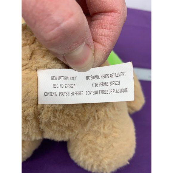 American Greetings Birthday Bear 9 Inch Tan Blue Dot Hat Green Happy Birthday Sh - Picture 7 of 9